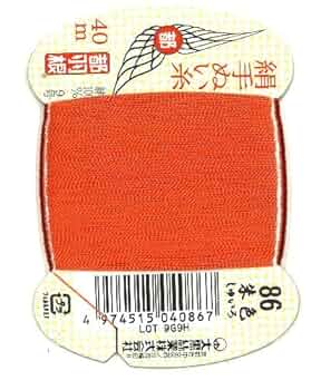 Amazon.co.jp: 都羽根 絹手縫い糸 絹カード巻き 86番 赤系